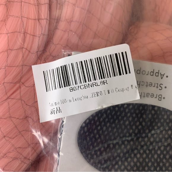 Pink Wig Long With Bangs For Cosplay / Costume NWT With Wig Cap - Picture 5 of 12